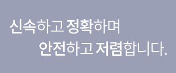 신속하고 정확하며 안전하고 저렴합니다.